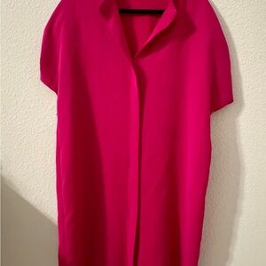 Ann Taylor Vibrant Pink Blouse